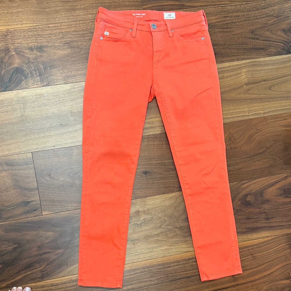 AG Adriano Goldschmied Women's Vibrant Orange Skinny Jeans